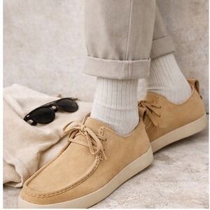 Everlane Desert Shoe Suede Sand Chukka Wallabee Style Minimal Lace-Up‎